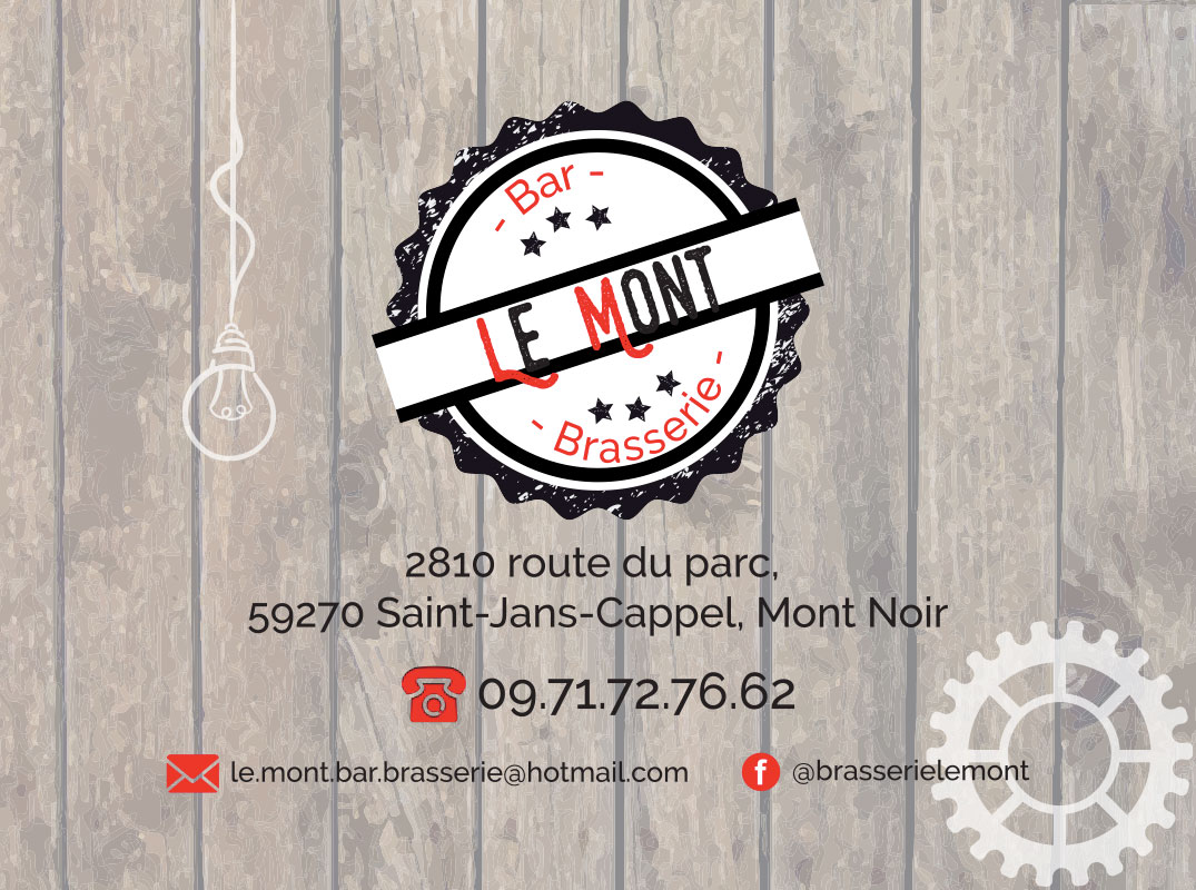 Carte de visite/fidélité Bar Brasserie Le Mont